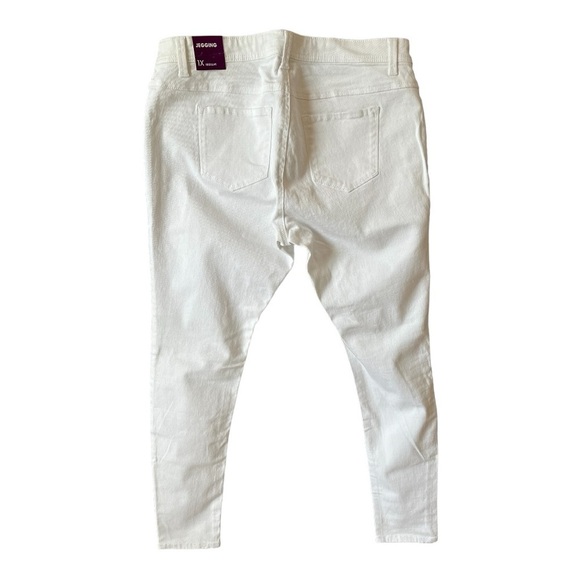 Wet Seal Black Asphalt White Denim Jeggings Women's Size 1X - Picture 3 of 9